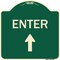 Signmission Enter Enter with Up Arrow Heavy-Gauge Aluminum Architectural Sign, 18" x 18", G-1818-24097 A-DES-G-1818-24097 - alternate 1